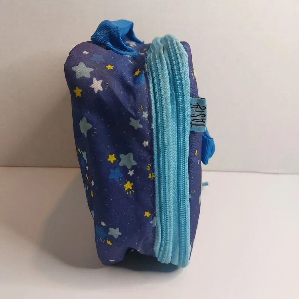 Tasty Glow in the Dark Double Decker Insulated Lunch Box Blue Stars New